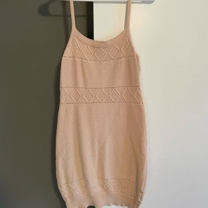 Summer beige dress, lightweight and stretchable